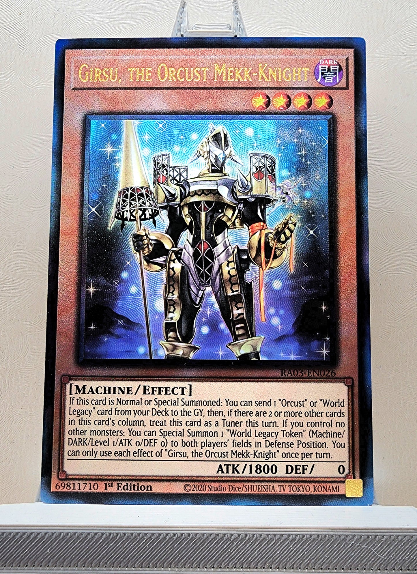 Yugioh! 1x Girsu, the Orcust Mekk-Knight (RA03 - Prismatic Ultimate Rare) 1st Edition