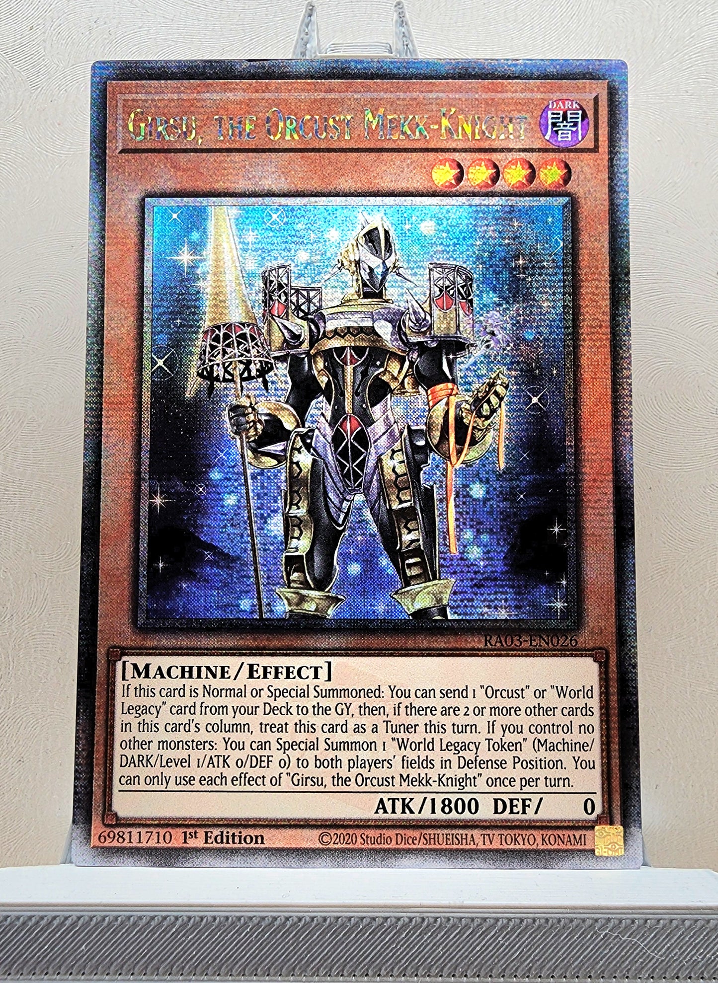 Yugioh! 1x Girsu, the Orcust Mekk-Knight (RA03 - Quarter Century Secret Rare) 1st Edition