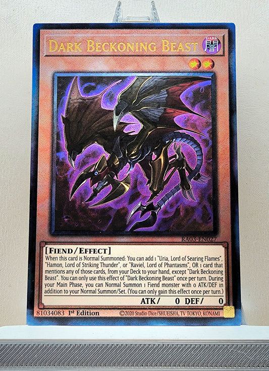 Yugioh! 1x Dark Beckoning Beast (RA03 - Prismatic Ultimate Rare) 1st Edition