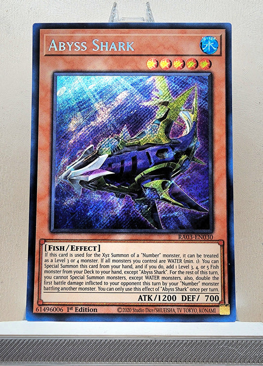 Yugioh! 1x Abyss Shark (RA03 - Secret Rare) 1st Edition