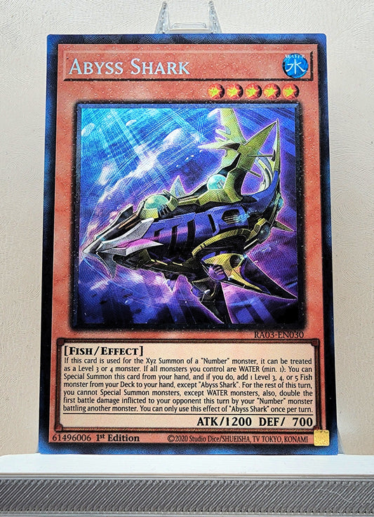 Yugioh! 1x Abyss Shark (RA03 - Prismatic Collectors Rare) 1st Edition