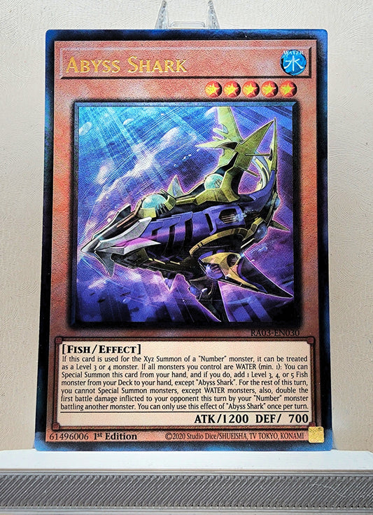 Yugioh! 1x Abyss Shark (RA03 - Prismatic Ultimate Rare) 1st Edition