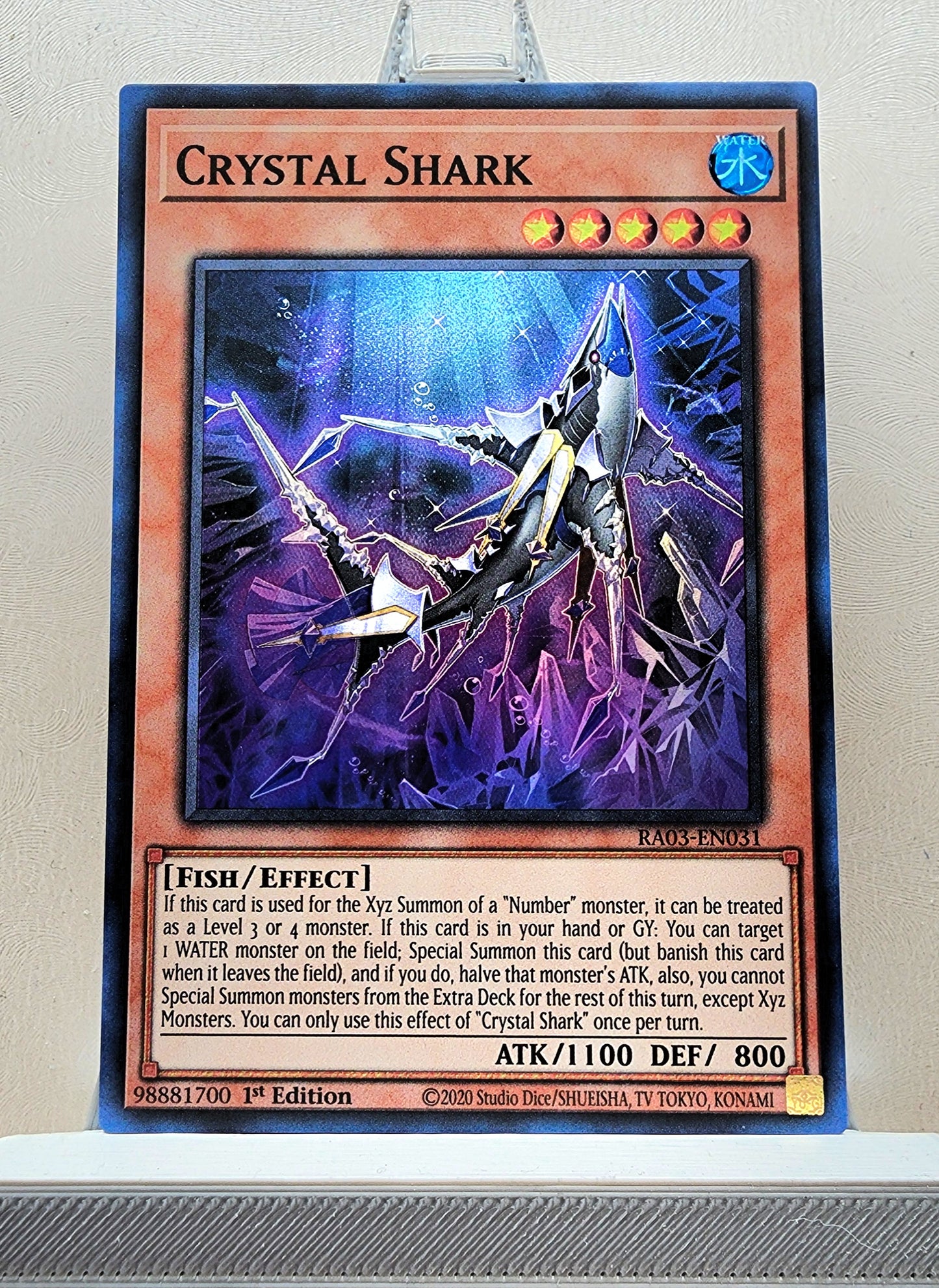 Yugioh! 1x Crystal Shark (RA03 - Super Rare) 1st Edition