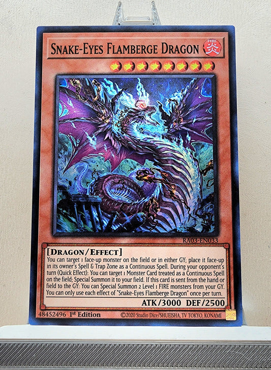 Yugioh! 1x Snake-Eyes Flamberge Dragon (RA03 - Super Rare) 1st Edition