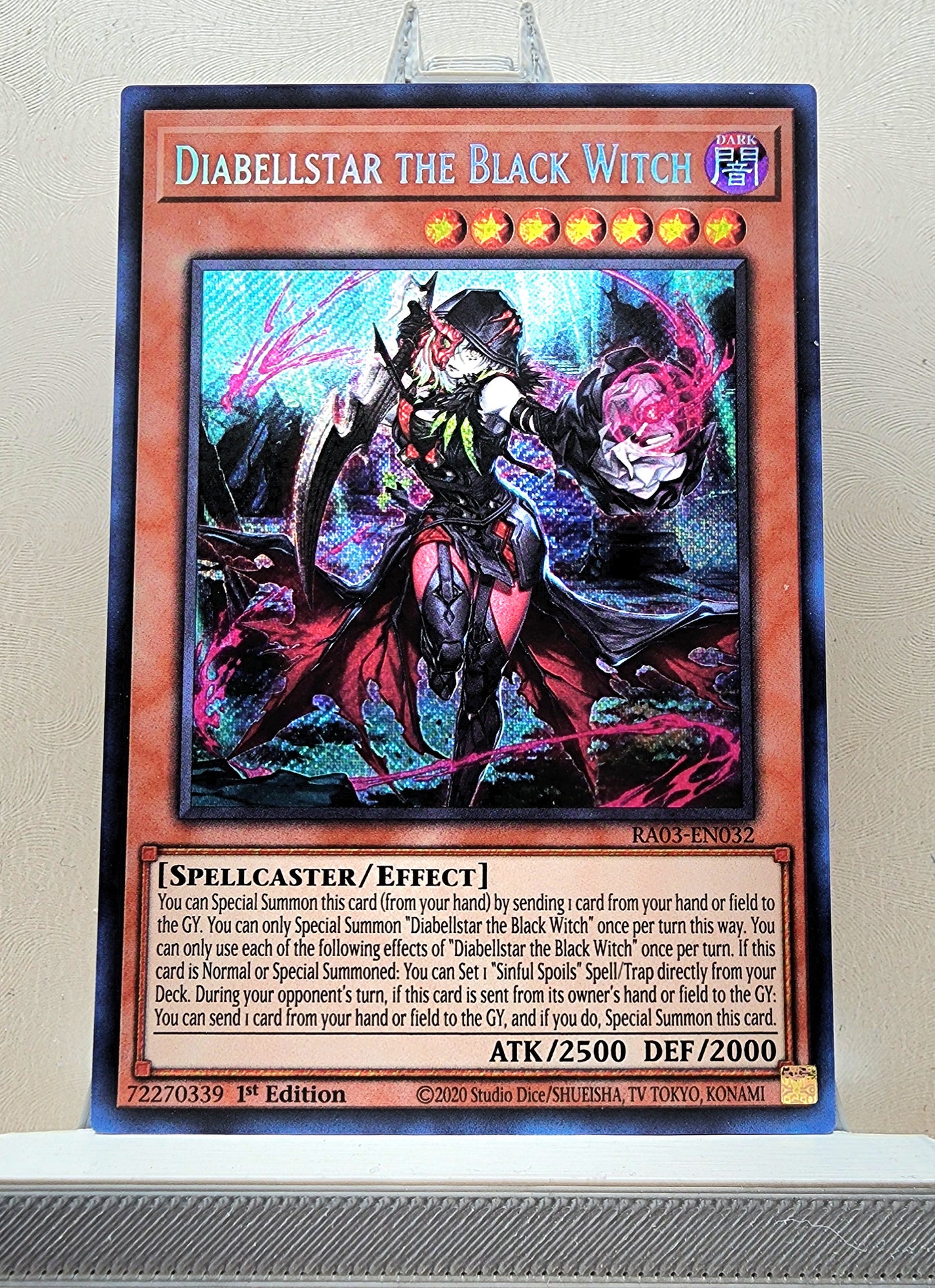 Yugioh! 1x Diabellstar the Black Witch (RA03 - Secret Rare) 1st Edition