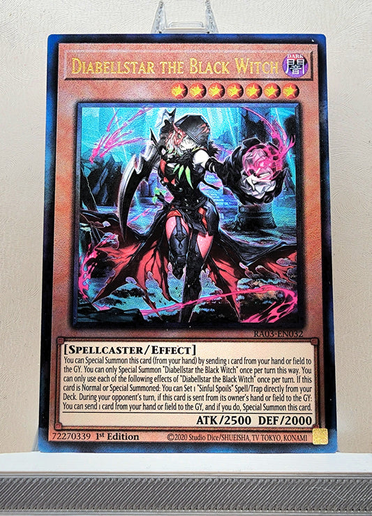 Yugioh! 1x Diabellstar the Black Witch (RA03 - Prismatic Ultimate Rare) 1st Edition