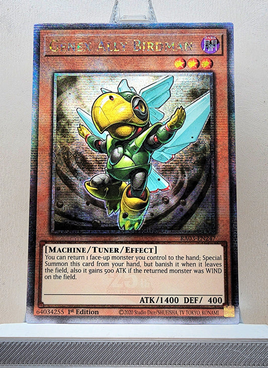 Yugioh! 1x Genex Ally Birdman (RA03 - Quarter Century Secret Rare) 1st Edition