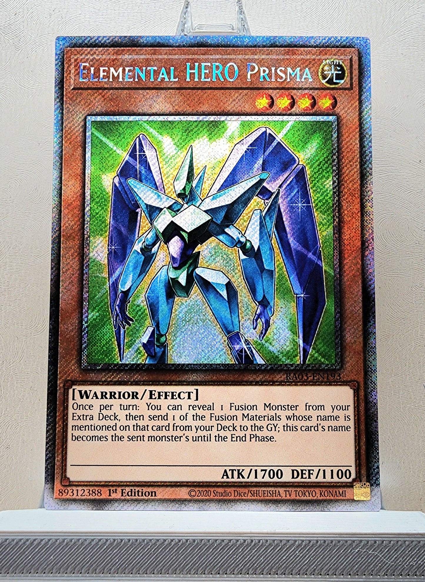 Yugioh! 1x Elemental HERO Prisma (RA03 - Platinum Secret Rare) 1st Edition