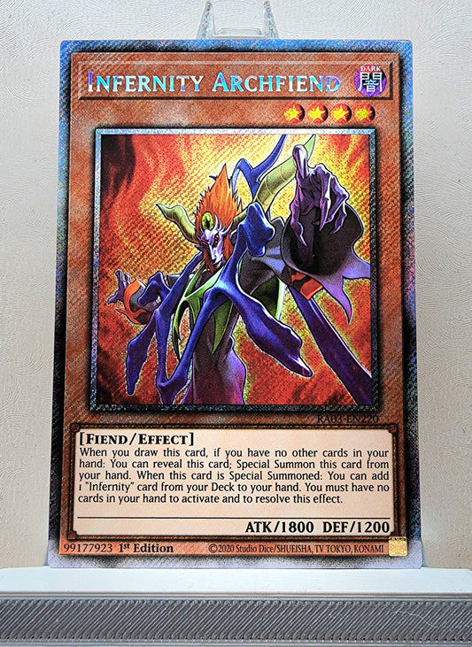 Yugioh! 1x Infernity Archfiend (RA03 - Platinum Secret Rare) 1st Edition