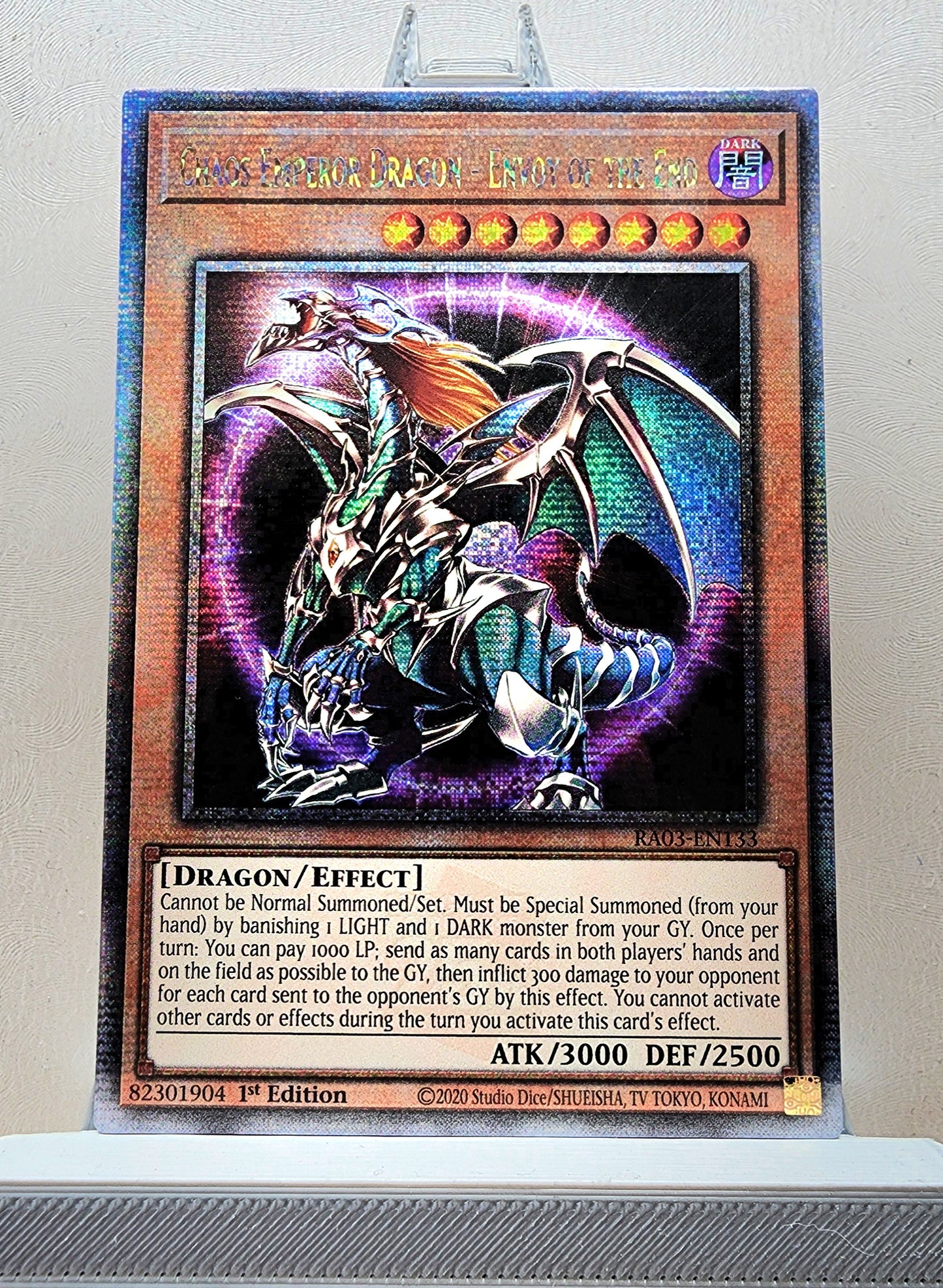 Yugioh! 1x Chaos Emperor Dragon - Envoy of the End (RA03 - Quarter Century Secret Rare) 1st Edition