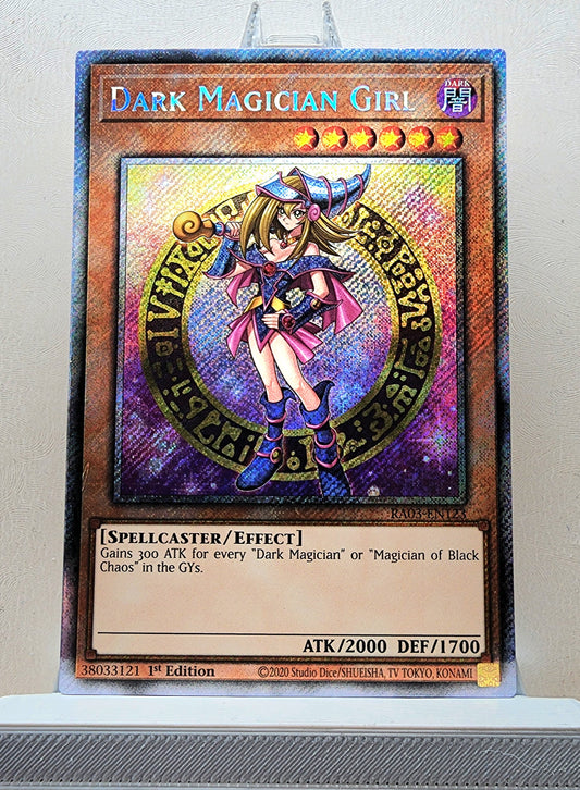 Yugioh! 1x Dark Magician Girl - Dark Magic Circle Background (RA03 - Platinum Secret Rare) 1st Edition