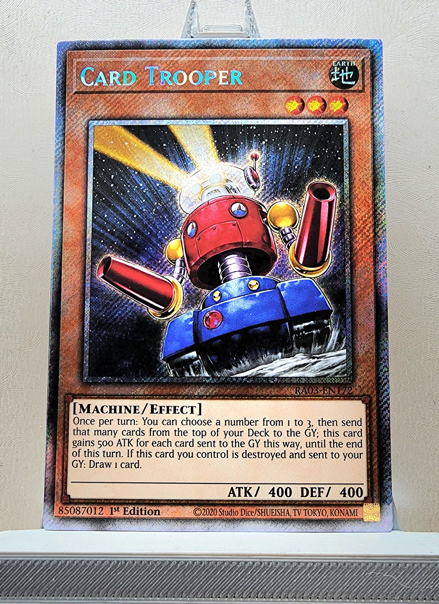 Yugioh! 1x Card Trooper (RA03 - Platinum Secret Rare) 1st Edition