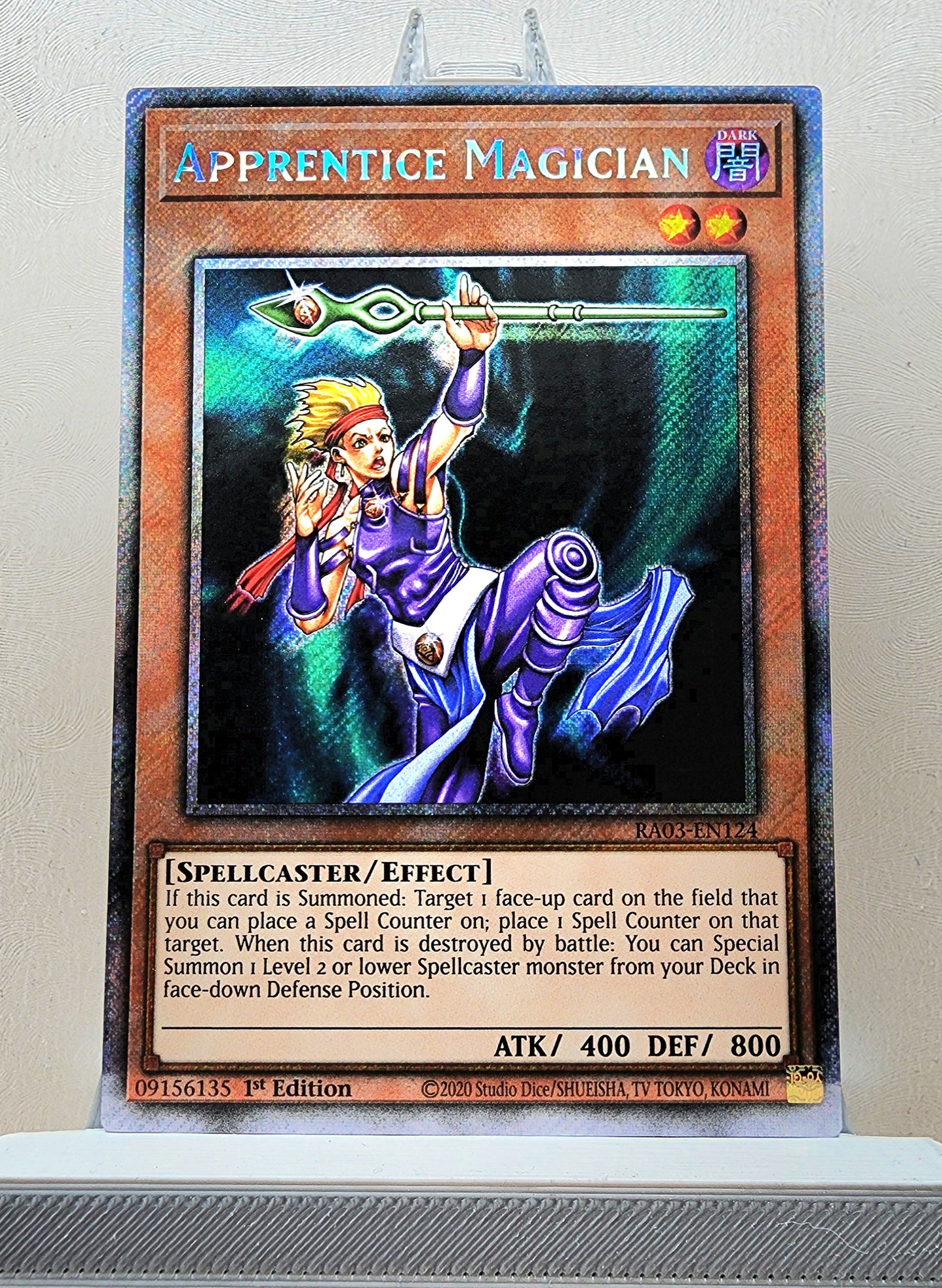 Yugioh! 1x Apprentice Magician (RA03 - Platinum Secret Rare) 1st Edition