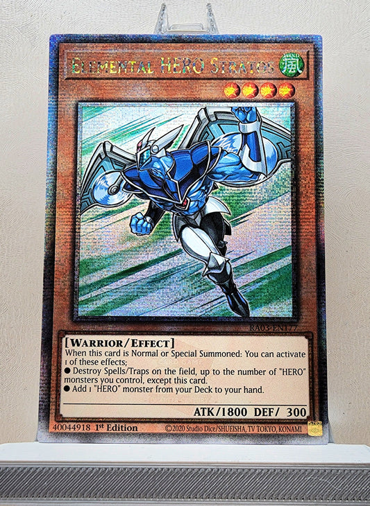 Yugioh! 1x Elemental HERO Stratos (RA03 - Quarter Century Secret Rare) 1st Edition