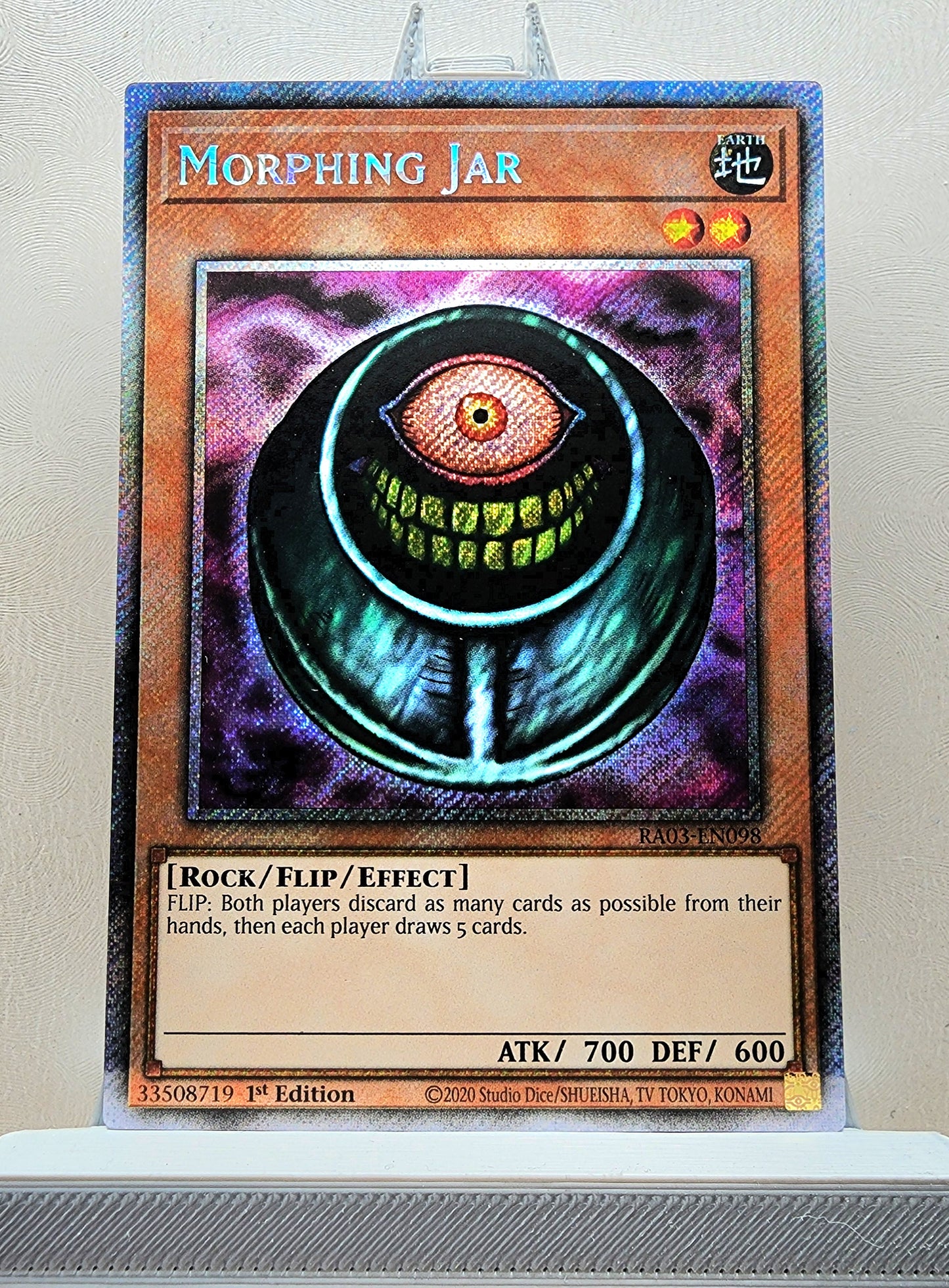 Yugioh! 1x Morphing Jar (RA03 - Platinum Secret Rare) 1st Edition