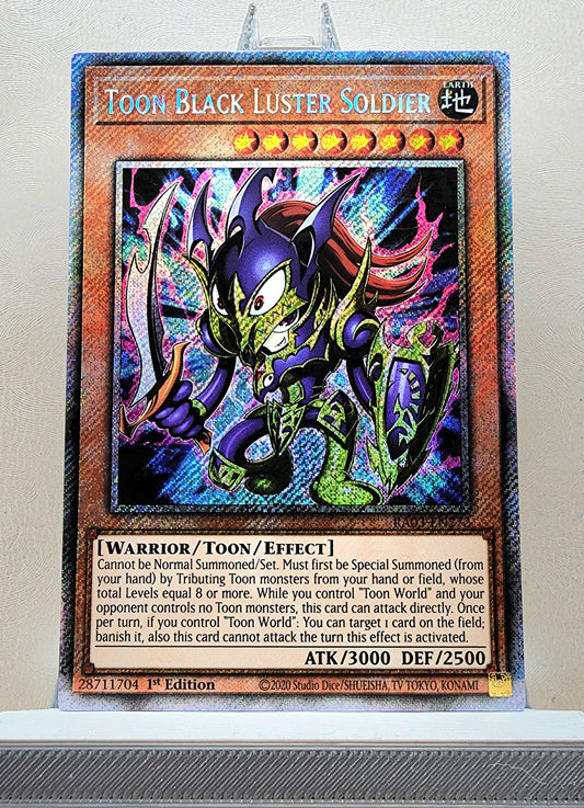 Yugioh! 1x Toon Black Luster Soldier (RA03 - Platinum Secret Rare) 1st Edition