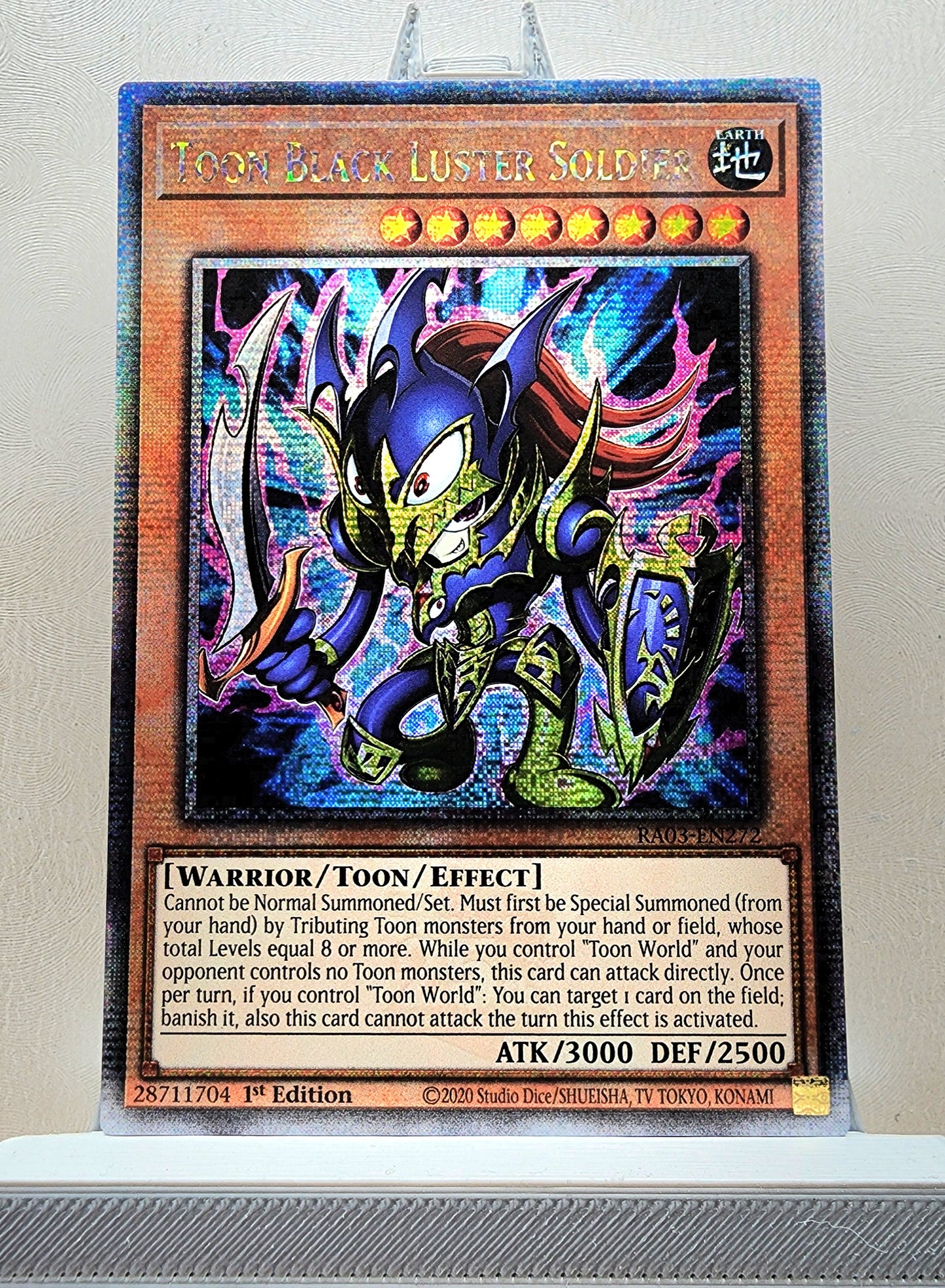 Yugioh! 1x Toon Black Luster Soldier (RA03 - Quarter Century Secret Rare) 1st Edition