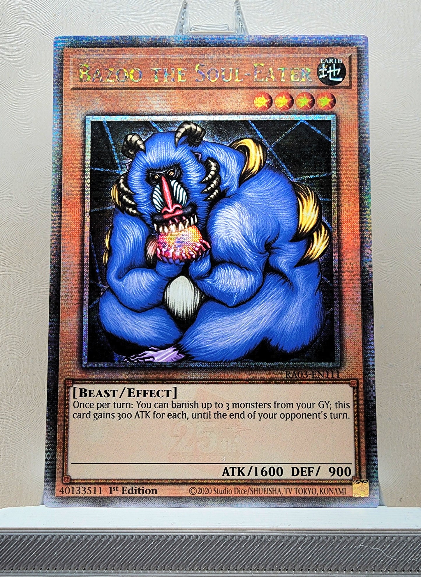 Yugioh! 1x Bazoo the Soul-Eater (RA03 - Quarter Century Secret Rare) 1st Edition