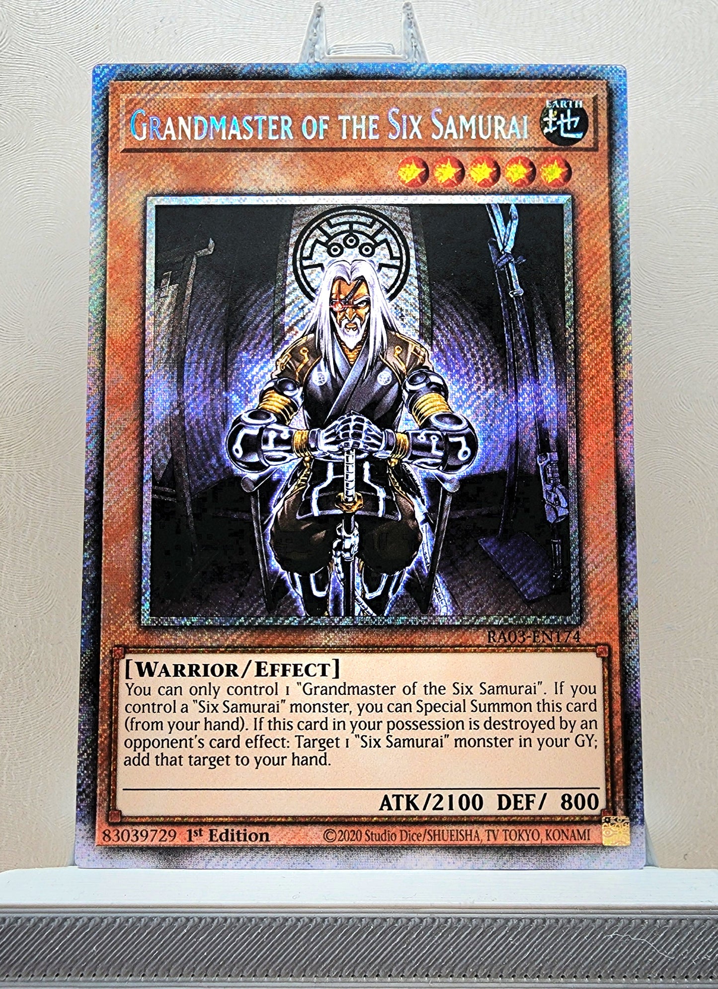 Yugioh! 1x Grandmaster of the Six Samurai (RA03 - Platinum Secret Rare) 1st Edition