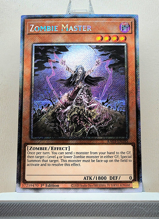 Yugioh! 1x Zombie Master (RA03 - Platinum Secret Rare) 1st Edition