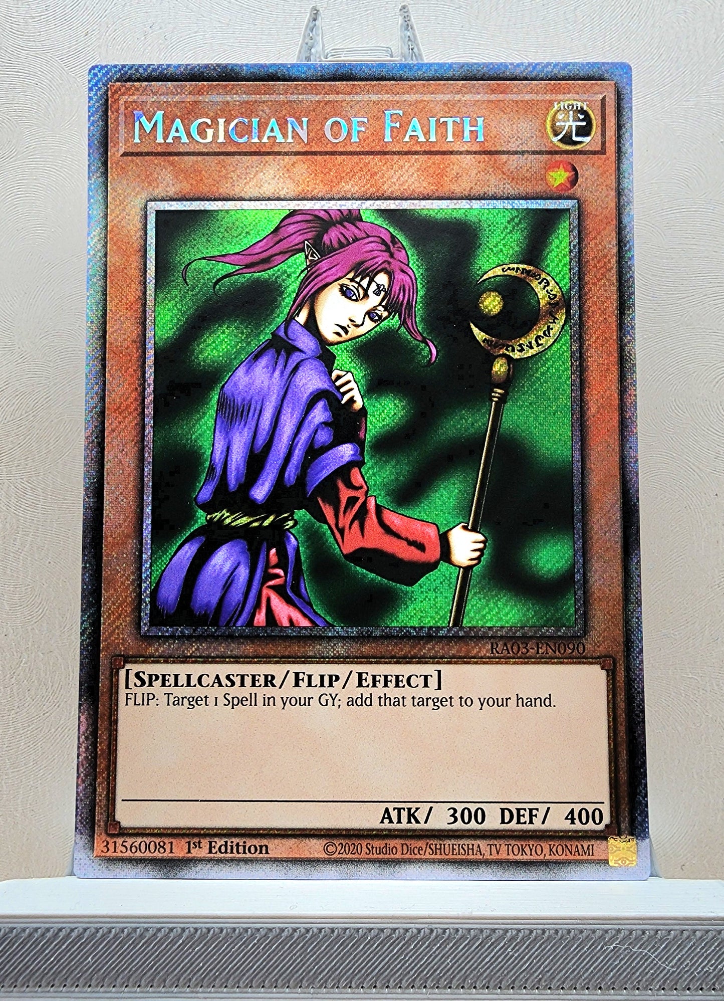 Yugioh! 1x Magician of Faith (RA03 - Platinum Secret Rare) 1st Edition