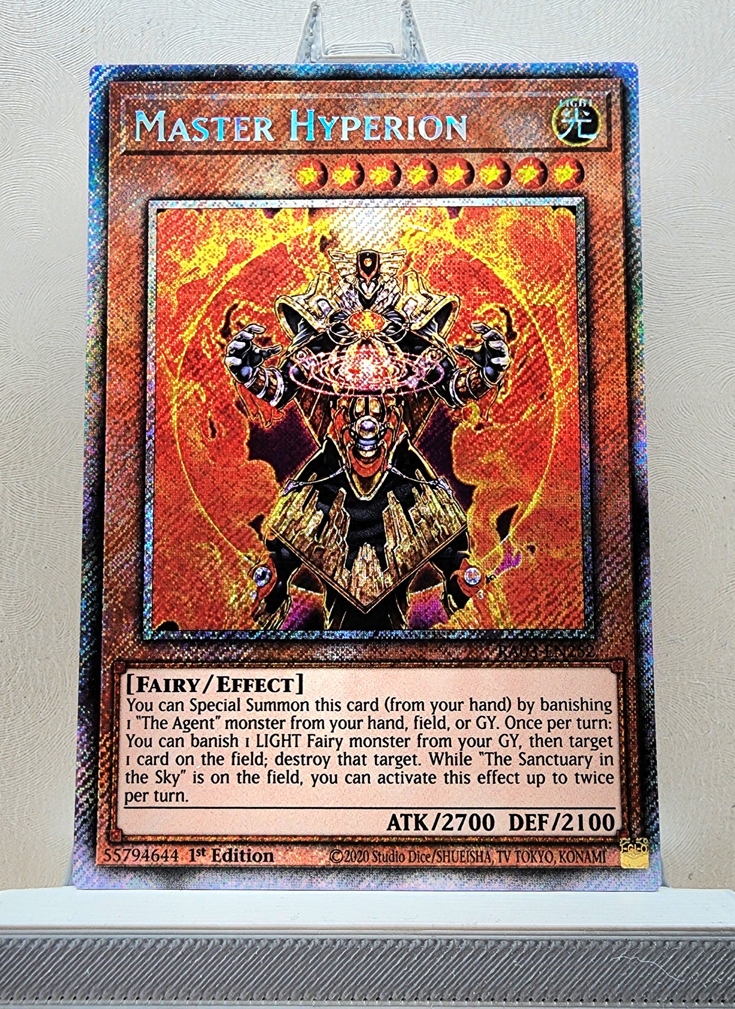 Yugioh! 1x Master Hyperion (RA03 - Platinum Secret Rare) 1st Edition