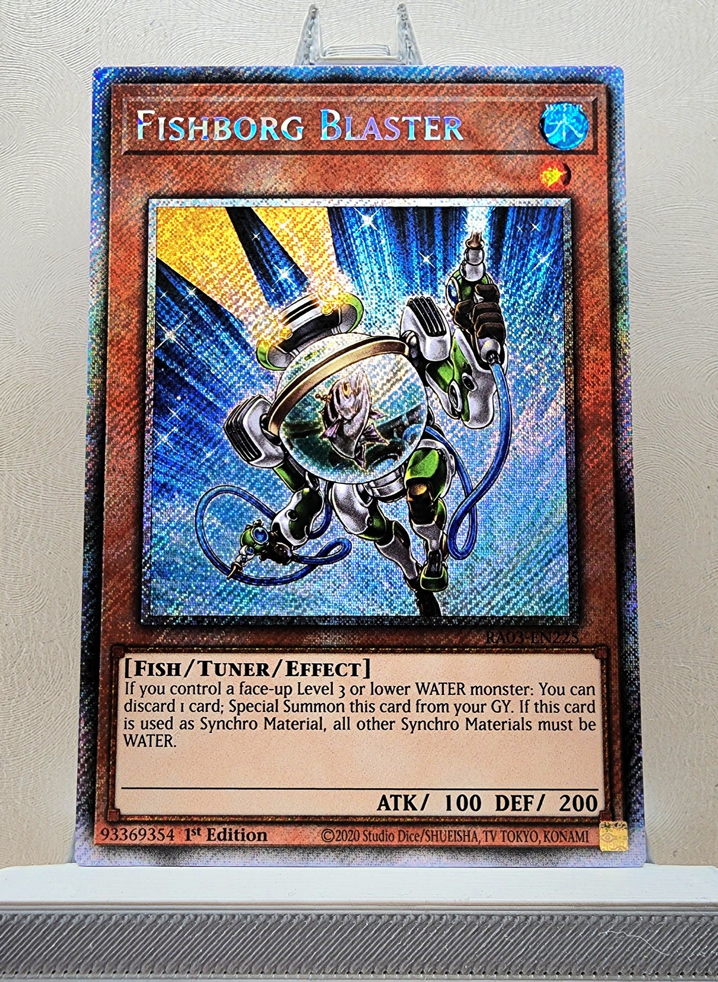 Yugioh! 1x Fishborg Blaster (RA03 - Platinum Secret Rare) 1st Edition