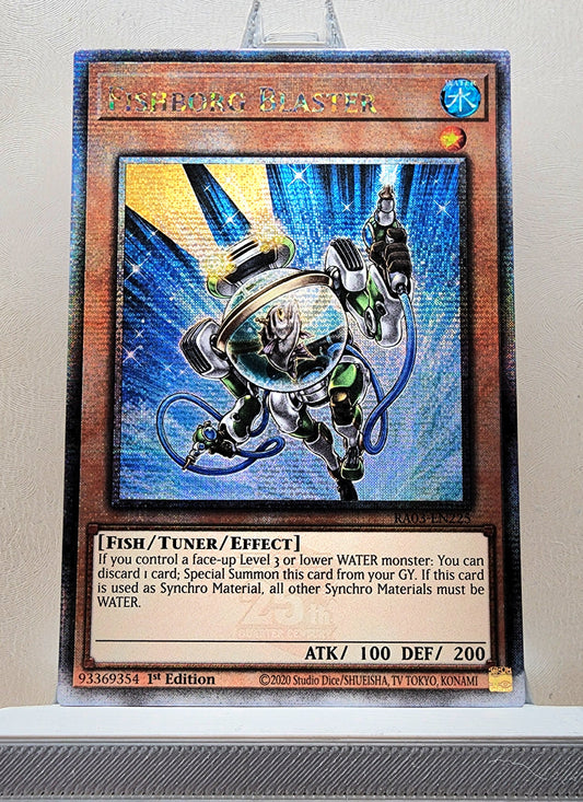 Yugioh! 1x Fishborg Blaster (RA03 - Quarter Century Secret Rare) 1st Edition