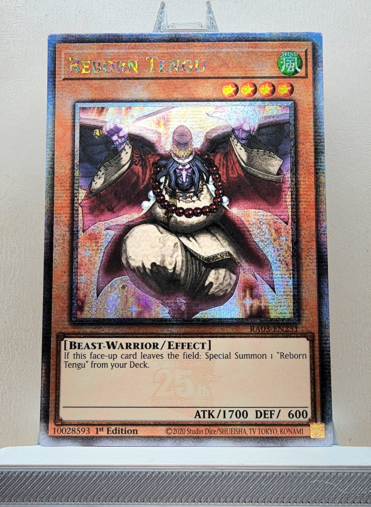 Yugioh! 1x Reborn Tengu (RA03 - Quarter Century Secret Rare) 1st Edition