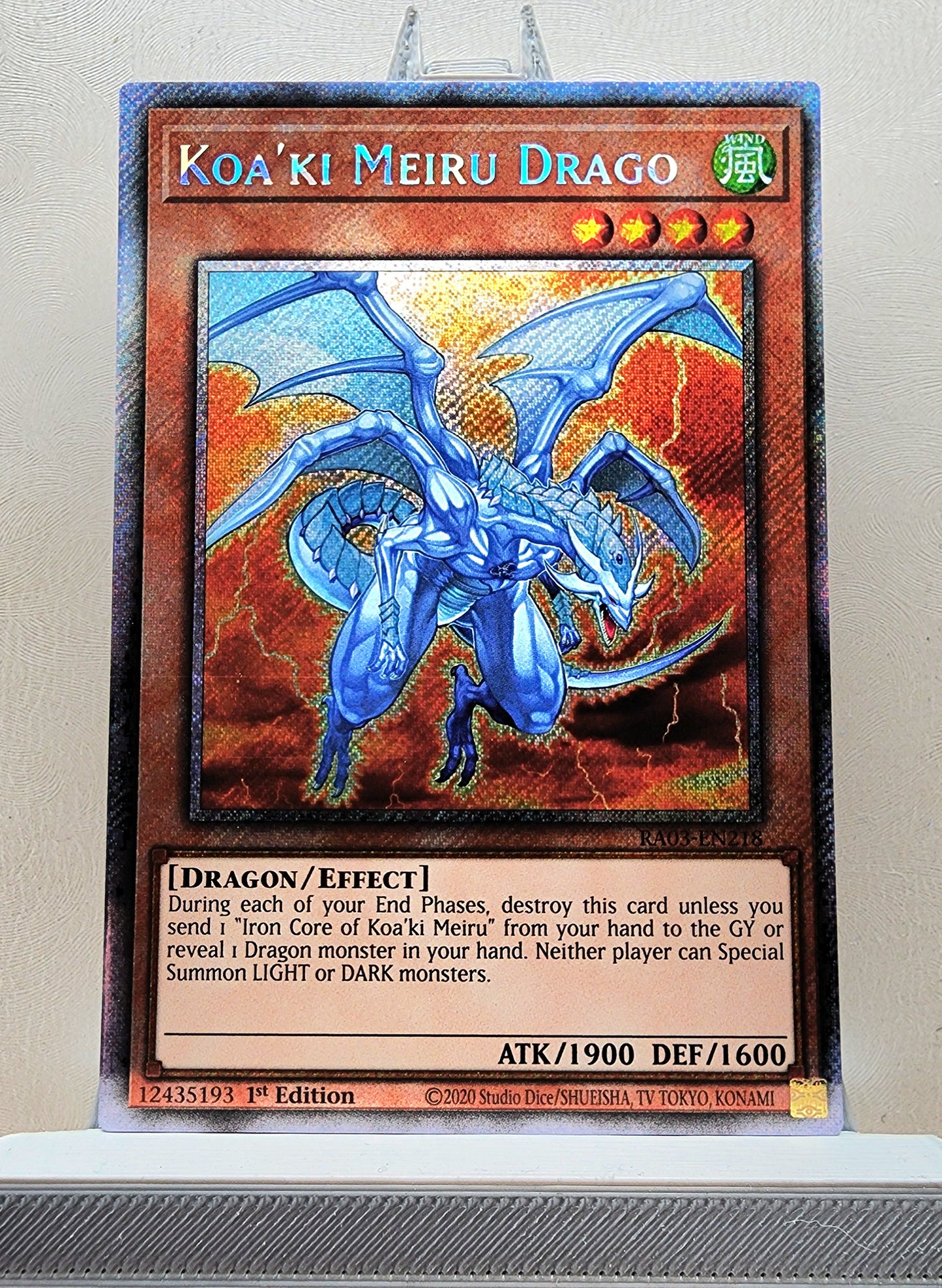 Yugioh! 1x Koa'ki Meiru Drago (RA03 - Platinum Secret Rare) 1st Edition