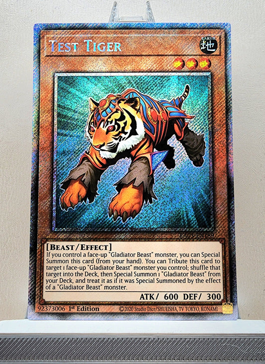 Yugioh! 1x Test Tiger (RA03 - Platinum Secret Rare) 1st Edition