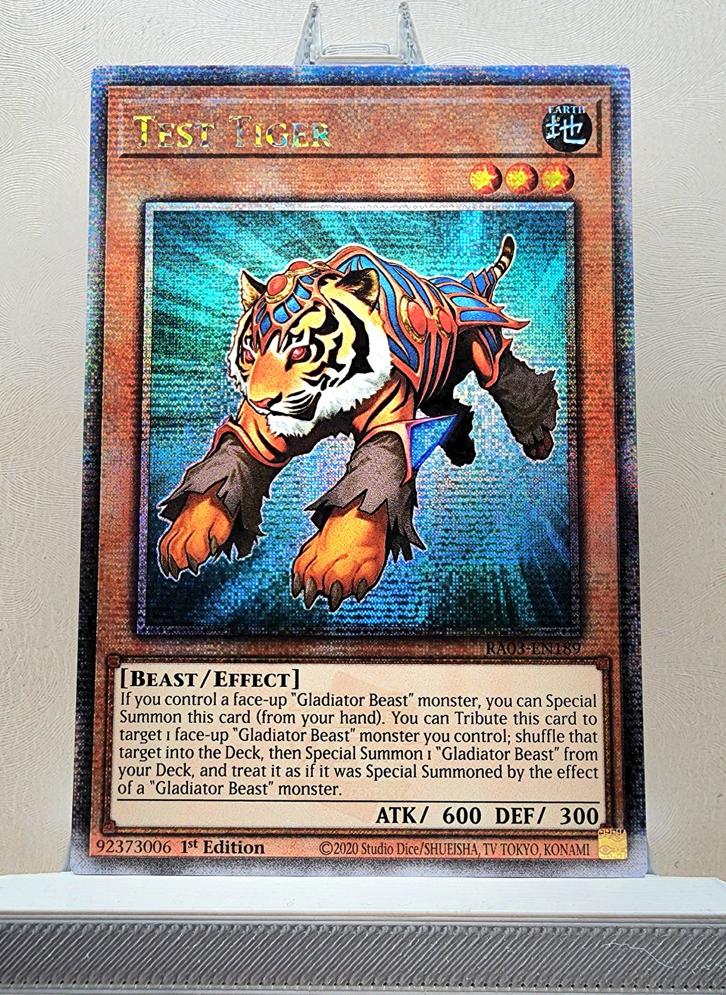 Yugioh! 1x Test Tiger (RA03 - Quarter Century Secret Rare) 1st Edition