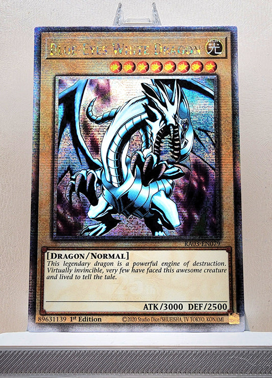 Yugioh! 1x Blue-Eyes White Dragon (RA03 - Quarter Century Secret Rare) 1st Edition