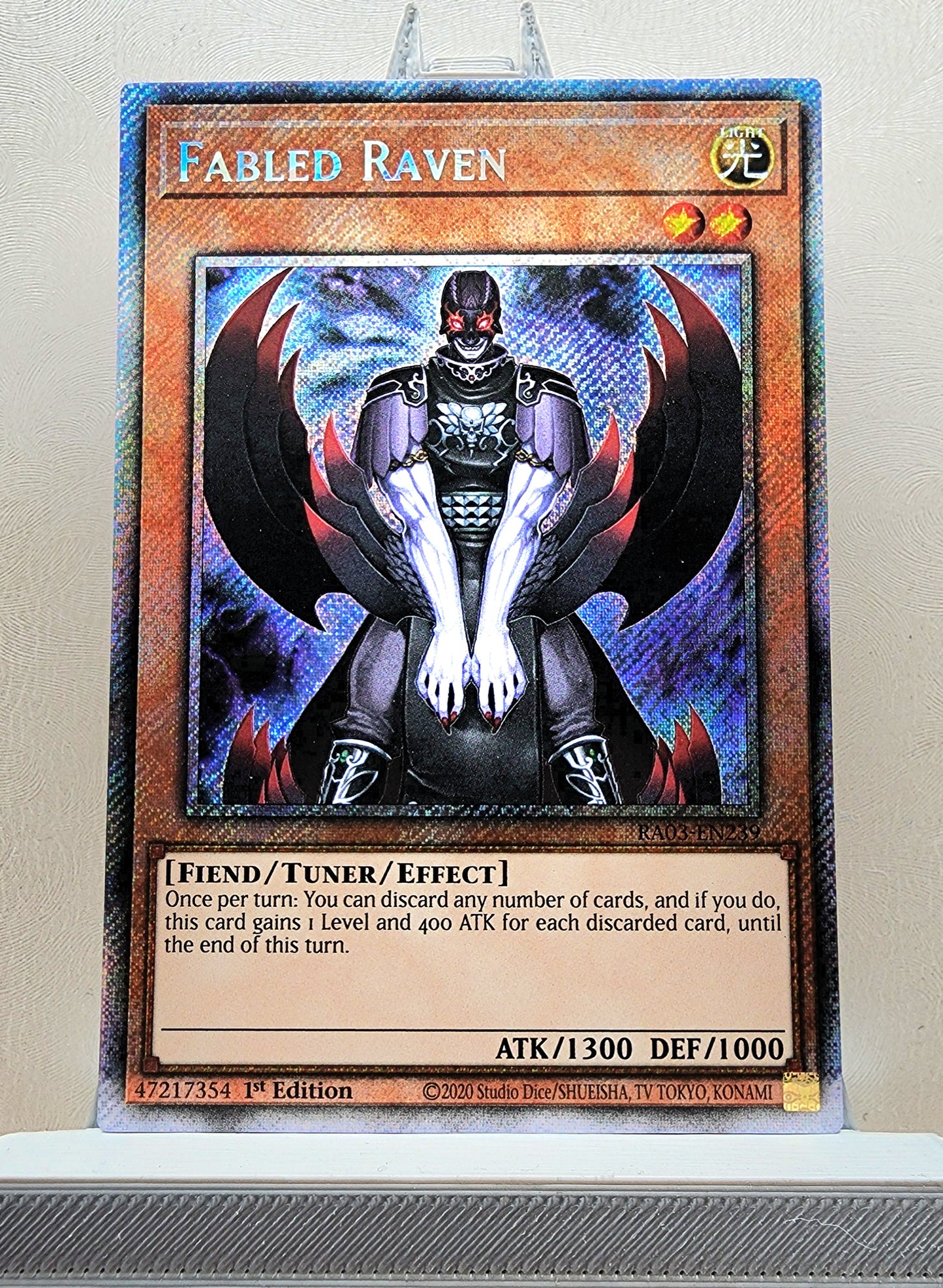 Yugioh! 1x Fabled Raven (RA03 - Platinum Secret Rare) 1st Edition