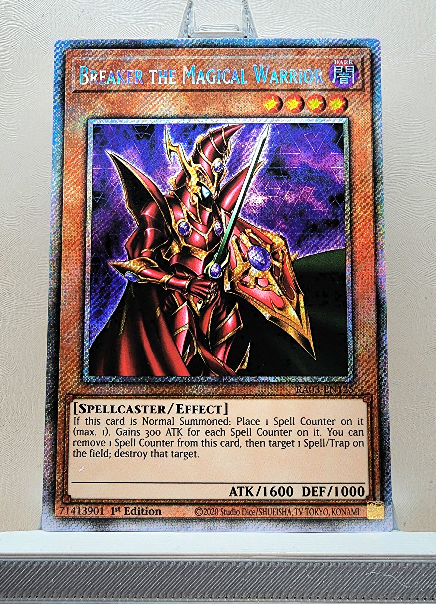 Yugioh! 1x Breaker the Magical Warrior (RA03 - Platinum Secret Rare) 1st Edition