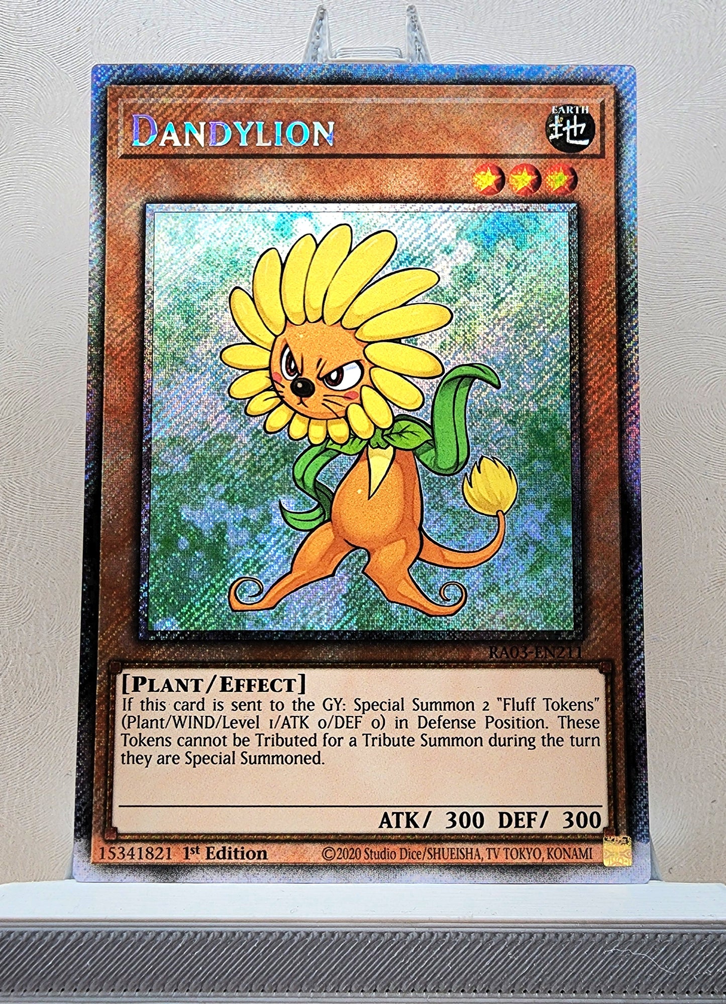 Yugioh! 1x Dandylion (RA03 - Platinum Secret Rare) 1st Edition