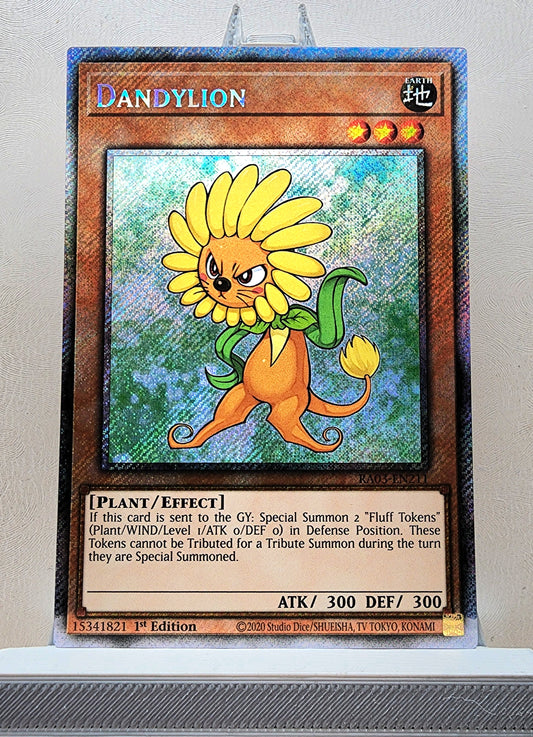 Yugioh! 1x Dandylion (RA03 - Platinum Secret Rare) 1st Edition