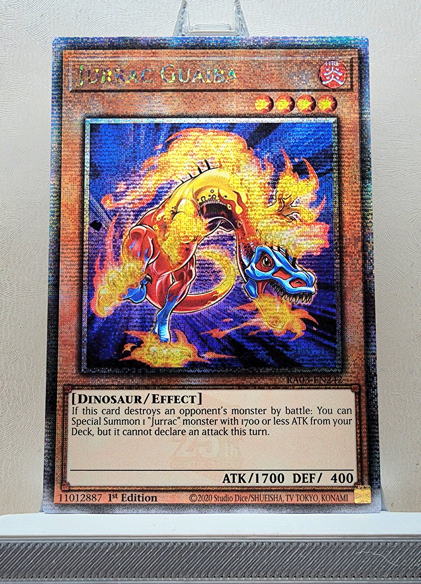 Yugioh! 1x Jurrac Guaiba (RA03 - Quarter Century Secret Rare) 1st Edition