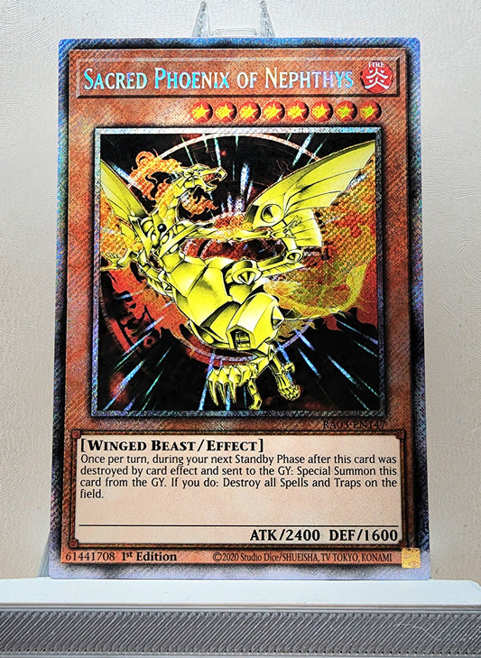 Yugioh! 1x Sacred Phoenix of Nephthys (RA03 - Platinum Secret Rare) 1st Edition