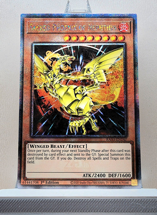 Yugioh! 1x Sacred Phoenix of Nephthys (RA03 - Quarter Century Secret Rare) 1st Edition