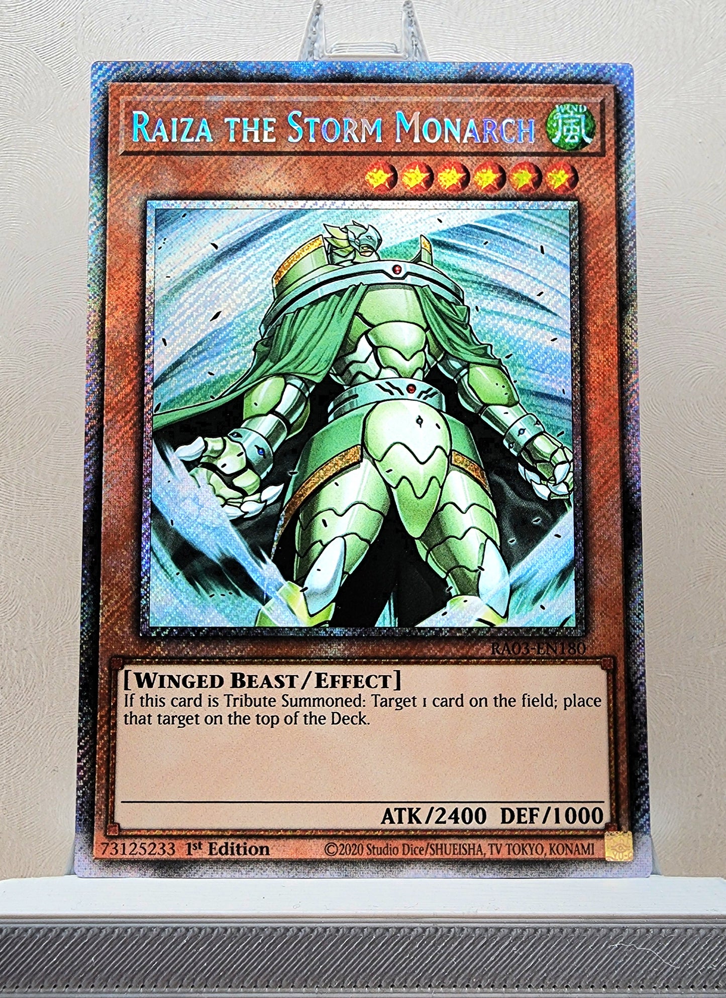 Yugioh! 1x Raiza the Storm Monarch (RA03 - Platinum Secret Rare) 1st Edition