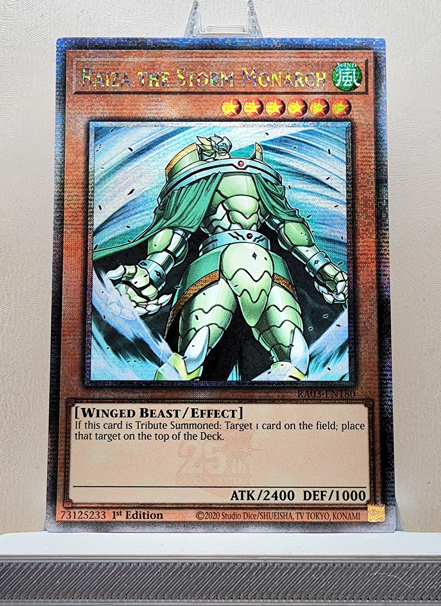 Yugioh! 1x Raiza the Storm Monarch (RA03 - Quarter Century Secret Rare) 1st Edition