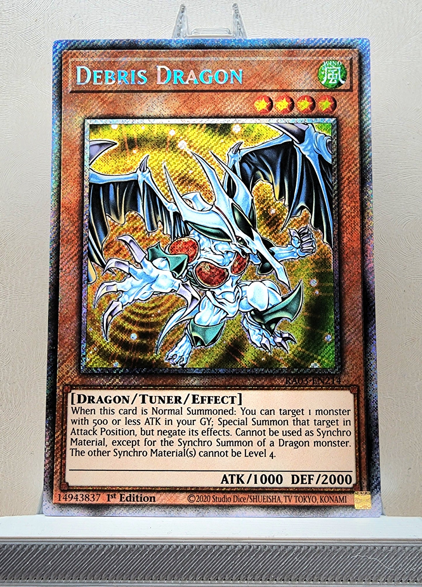 Yugioh! 1x Debris Dragon (RA03 - Platinum Secret Rare) 1st Edition