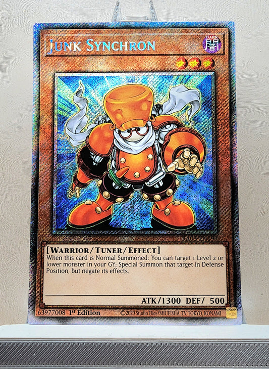 Yugioh! 1x Junk Synchron (RA03 - Platinum Secret Rare) 1st Edition