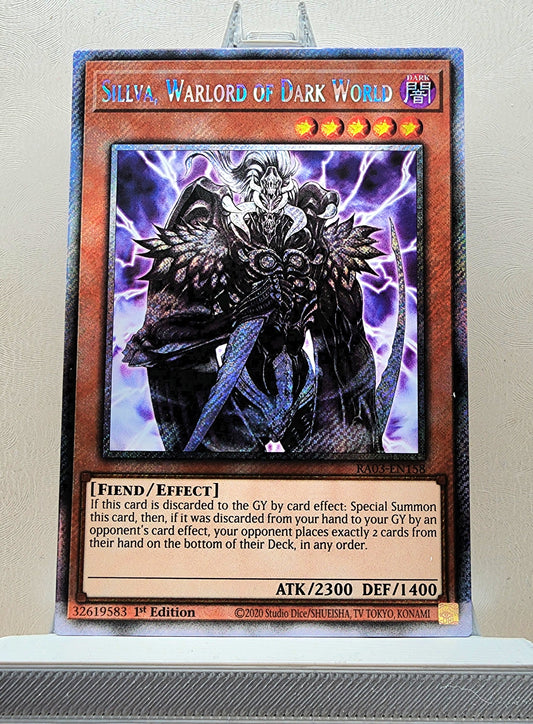 Yugioh! 1x Sillva, Warlord of Dark World (RA03 - Platinum Secret Rare) 1st Edition