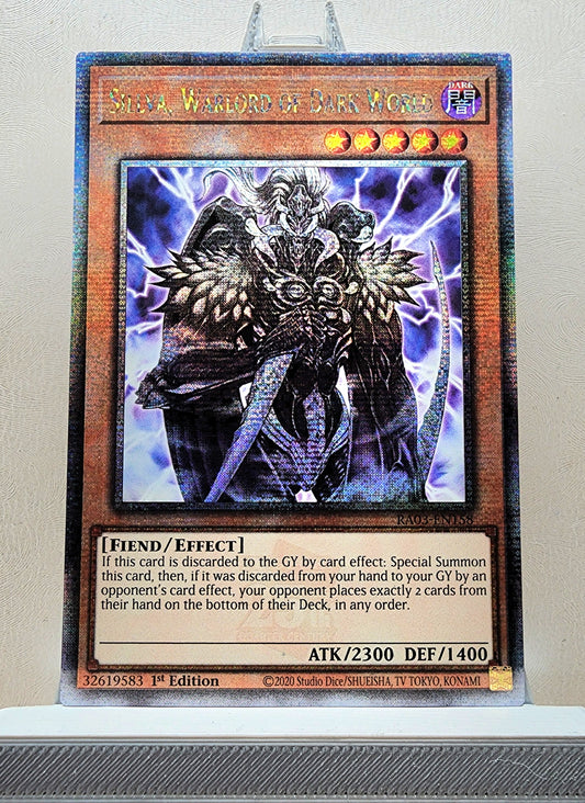 Yugioh! 1x Sillva, Warlord of Dark World (RA03 - Quarter Century Secret Rare) 1st Edition