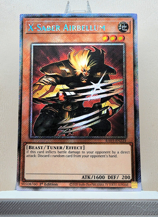 Yugioh! 1x X-Saber Airbellum (RA03 - Platinum Secret Rare) 1st Edition