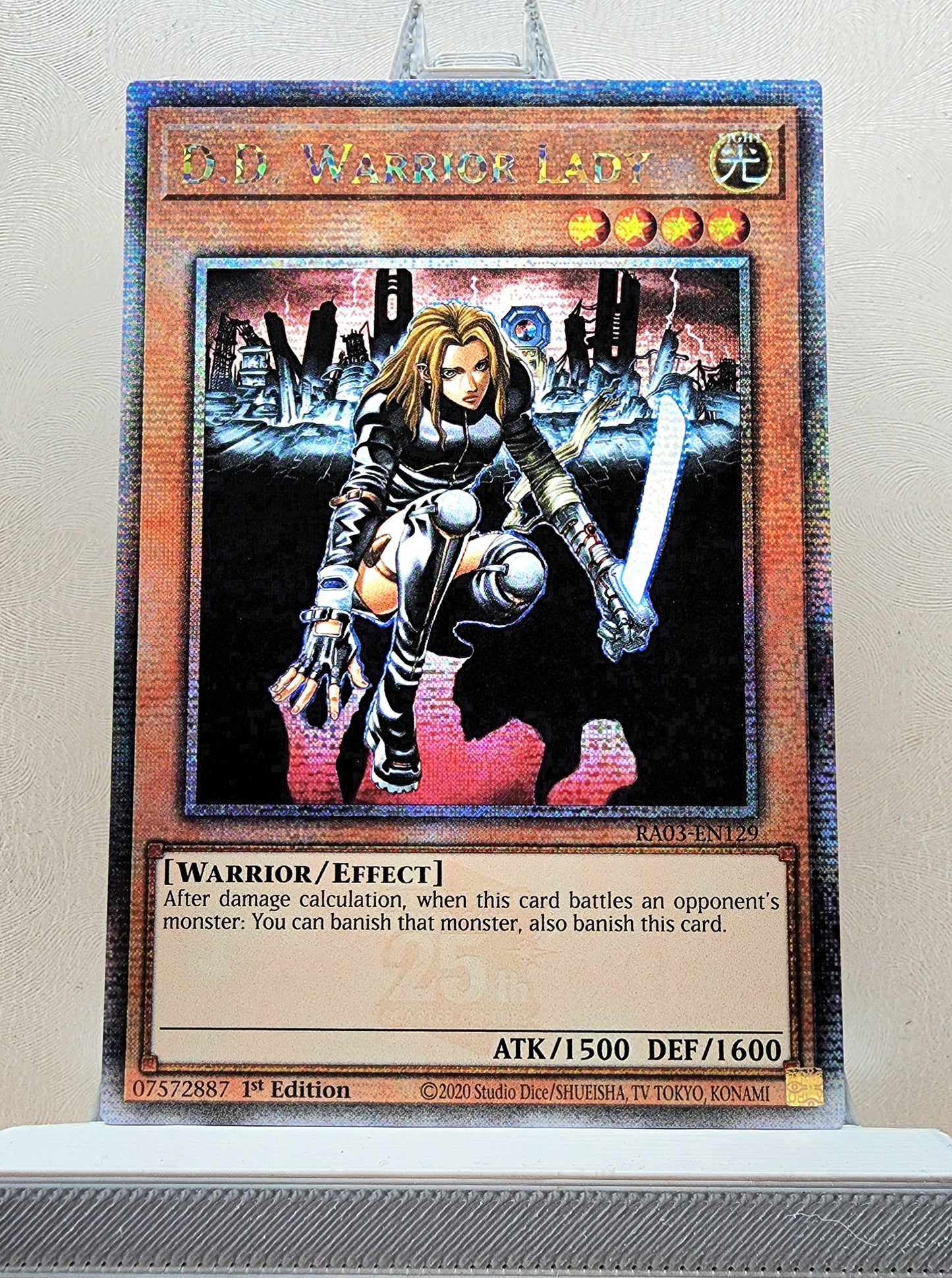 Yugioh! 1x D.D. Warrior Lady (RA03 - Quarter Century Secret Rare) 1st Edition