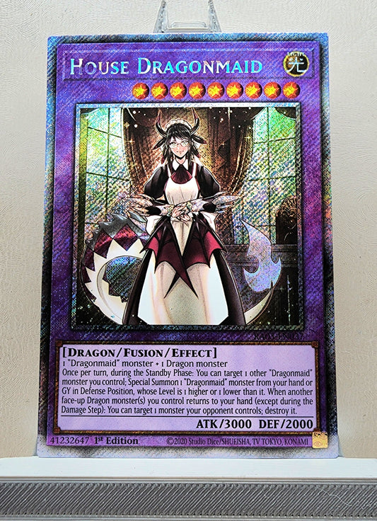 Yugioh! 1x House Dragonmaid (RA03 - Platinum Secret Rare) 1st Edition