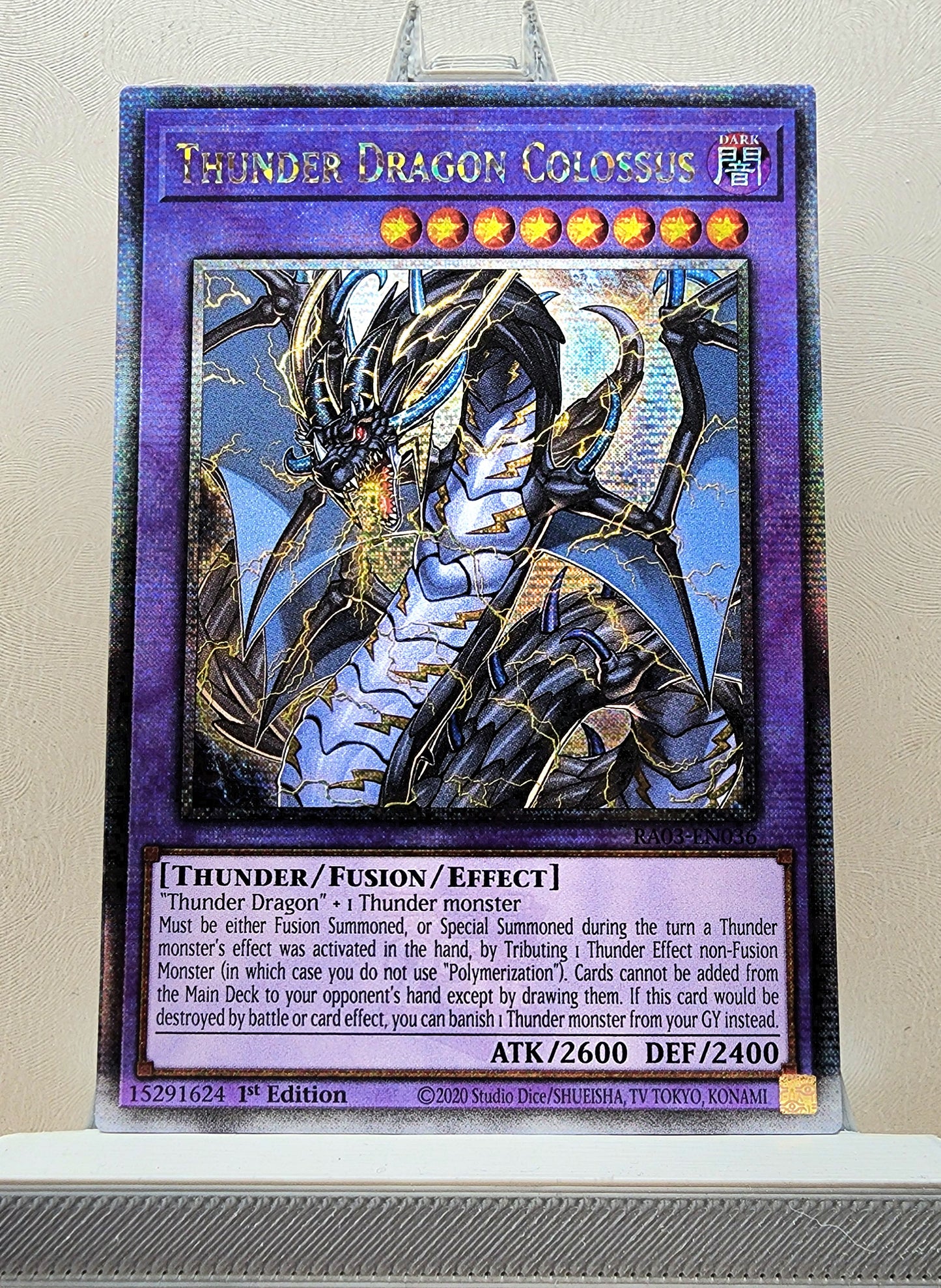 Yugioh! 1x Thunder Dragon Colossus (RA03 - Quarter Century Secret Rare) 1st Edition